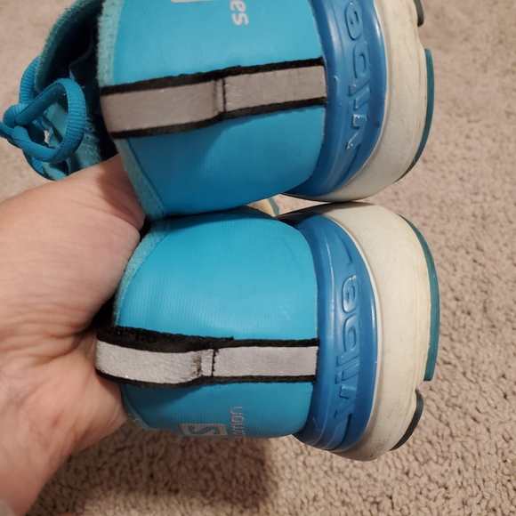 Salomon Women's Blue and White Athletic Shoes - Picture 14 of 14